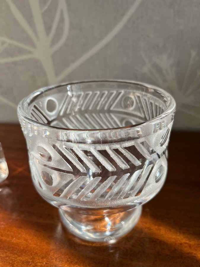 2 föremål i glas Bertil Vallien Boda Åfors retro