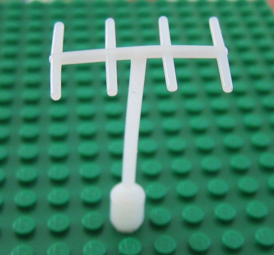 LEGO Antenn Vit Antenna with Side Spokes 3144