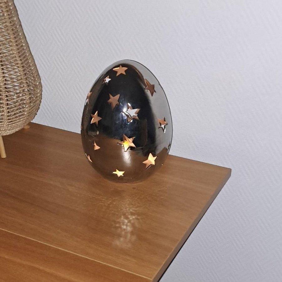 Jul ägg pynt stjärna ljus halloween ljuslykta cirka 23 cm högt