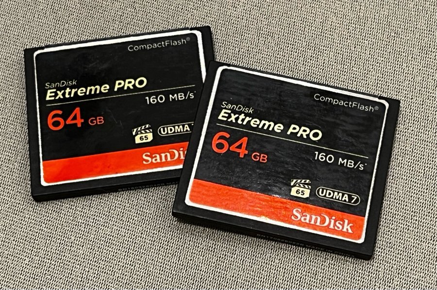 2 st SanDisk Extreme PRO CompactFlash 64GB 160MB/s