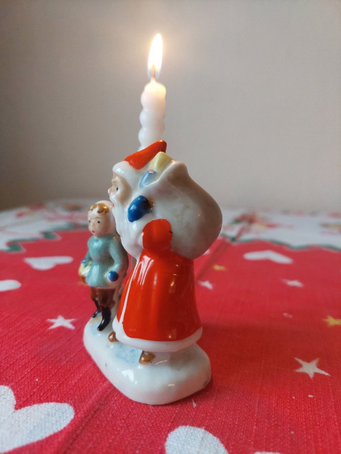 Söt Gamla tomte ljusstake retro