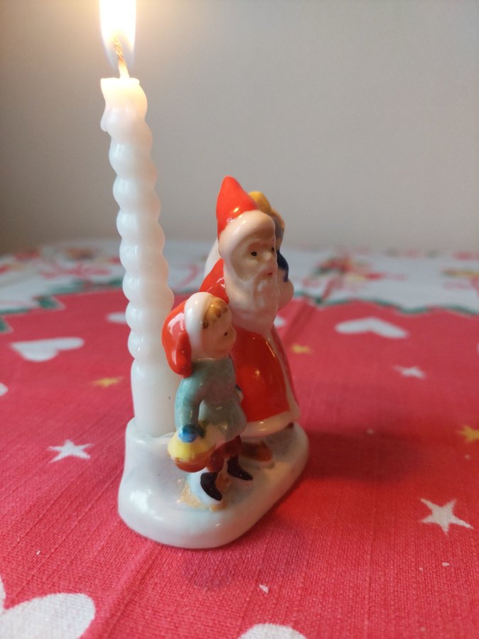 Söt Gamla tomte ljusstake retro