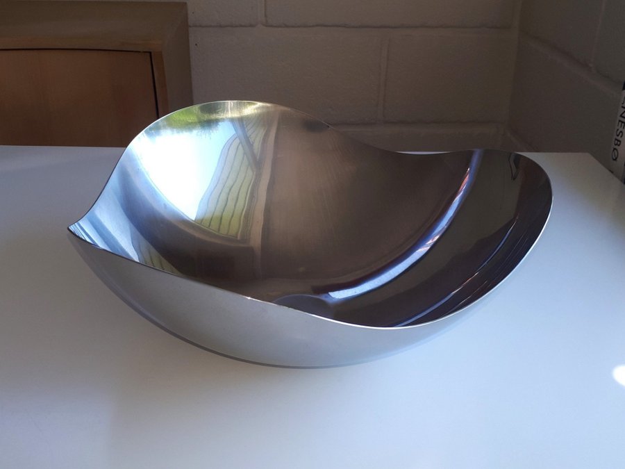 Georg Jensen Unused Large 34cm Bowl Denmark Stor Skål Danmark Skålar Skåle