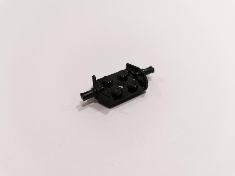 Lego - plate - fäste till hjul - 2x2 - part 6157 - svart