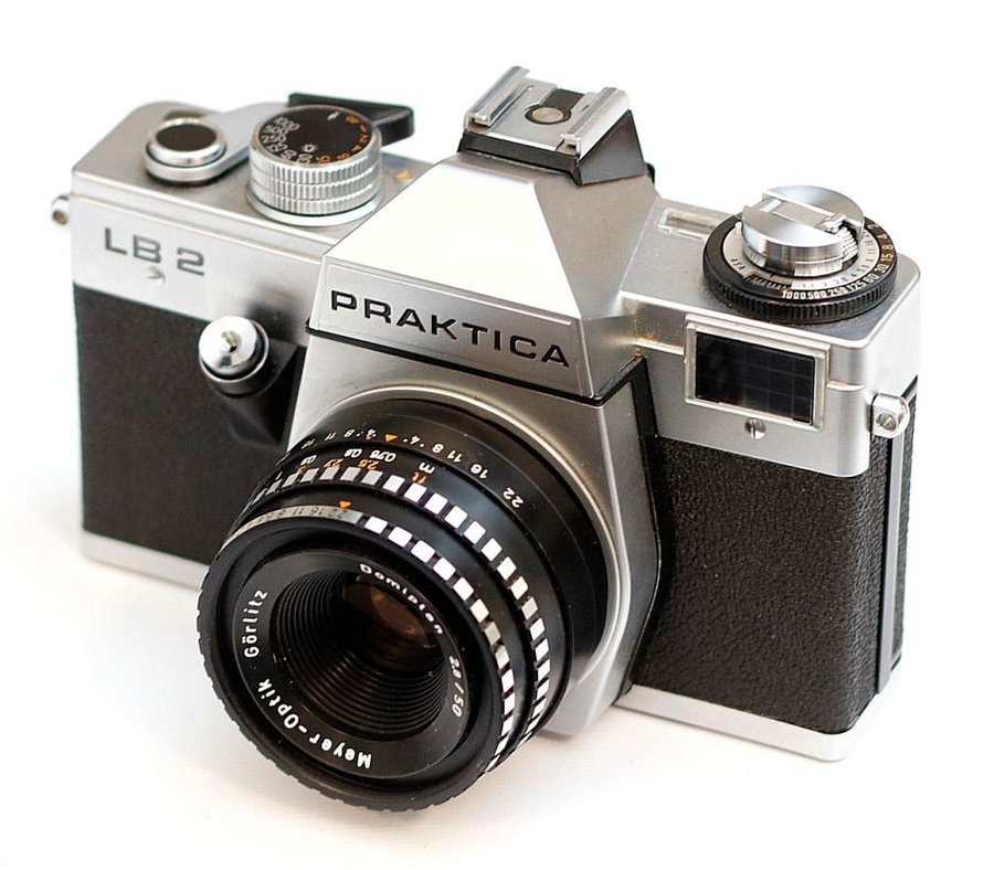 Kamera Praktica LB2 objektiv Meyer-Optik Görlitz Domiplan 28/50