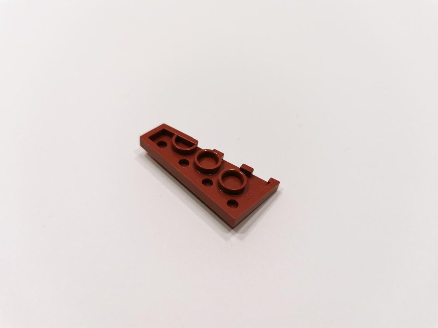 Lego - wedge - vinge - plate - vänster - 4x2 - part 41770 - vinröd