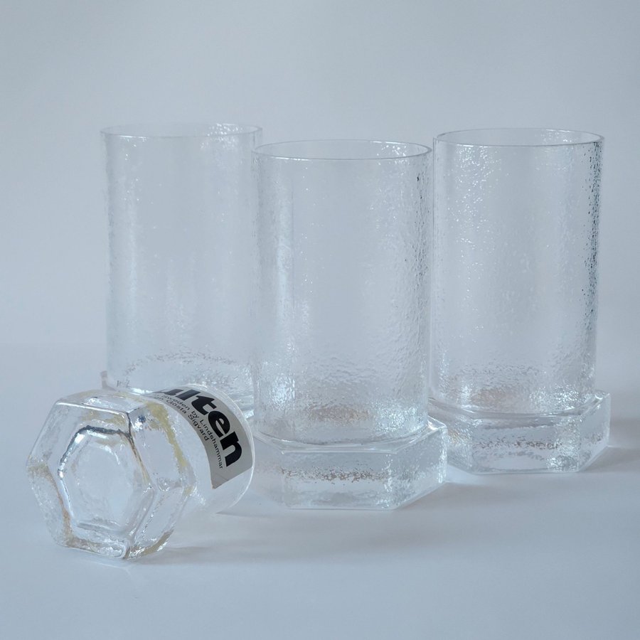 GÖSTA SIGVARD, Lindshammar, Bulten, 4 glas, ölglas, whiskeyglas, vintage