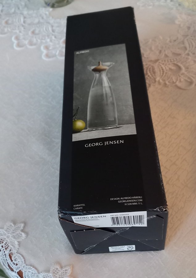 Georg Jensen Alfredo Glaskaraff 1L - Kanna - Tillbringare - HELT NY