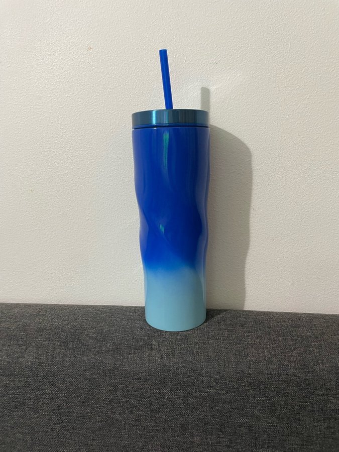 Starbucks light blue and royal blue ss cold cup