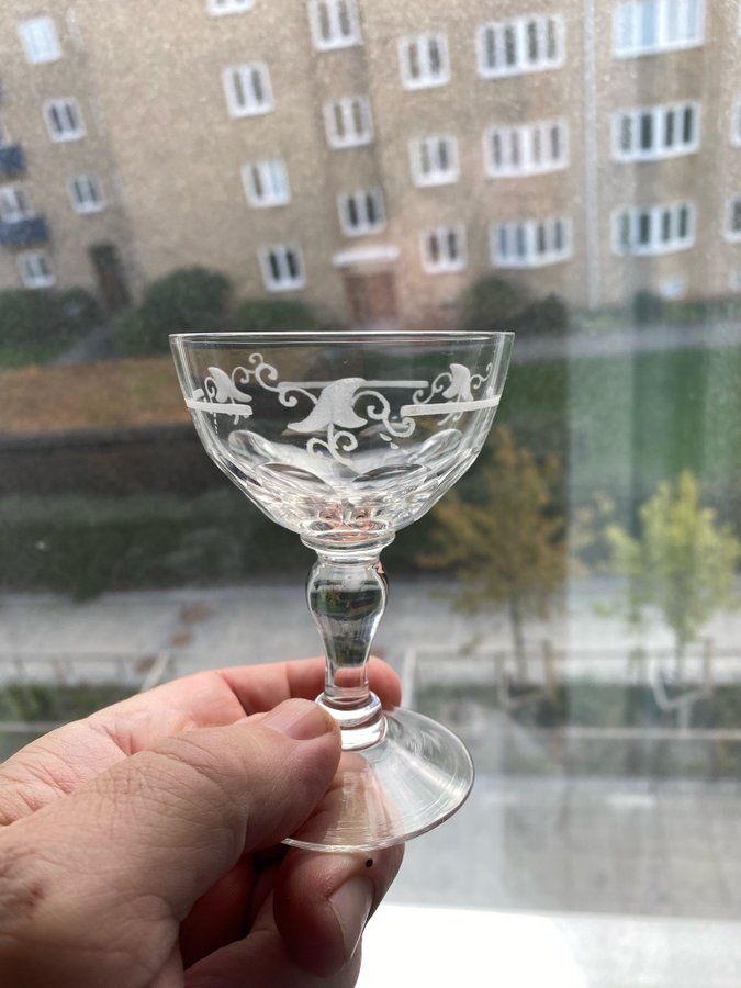 7 Johansfors likörglas 1940-tal