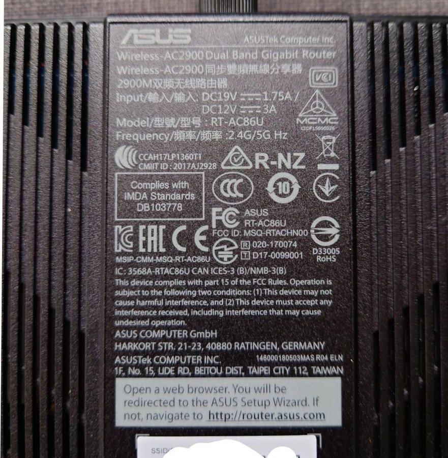 ASUS RT-AC86U AC2900 Dual Band