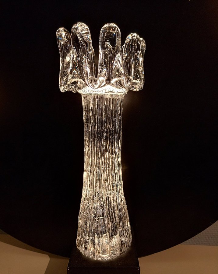 Göran Wärff, Ljuslyktor,2st, Glas, "Sunflower",28 cm, Kosta.