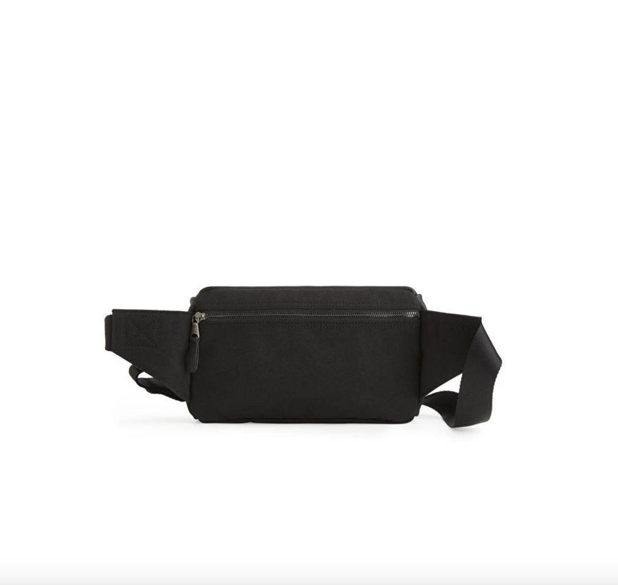 ARKET Black Leather-Detail Crossbody Bag