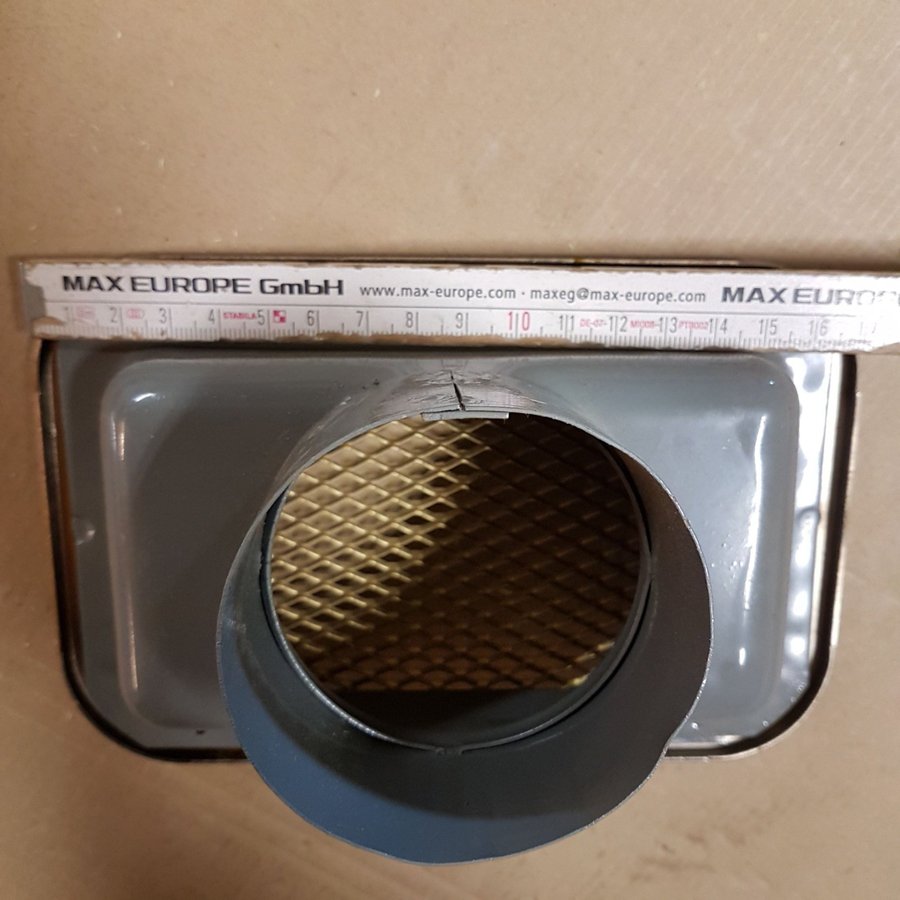 Retro VÄGGVENTIL Metall 75mm Luftventil