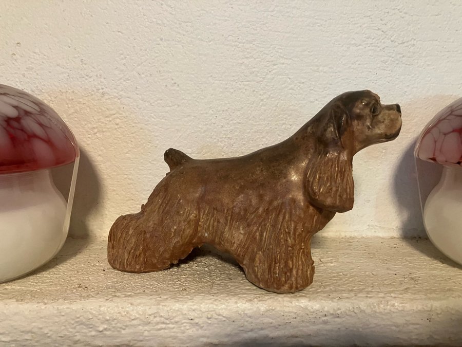 Jie keramik hundfigur amerikans cocker spaniel