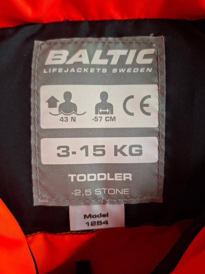 Flytväst Baltic 3-15 kg