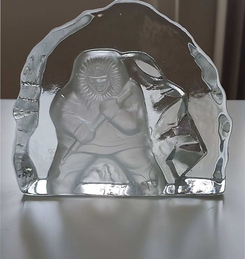 Glasblock SEA glasbruk inuit Kosta Sweden vintage glas skulptur eskimå retro is