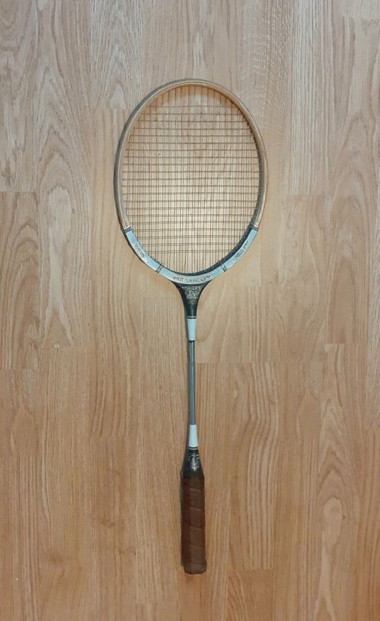 Vintage badminton racket - Stiga Gold King, med Dunlop spännram.