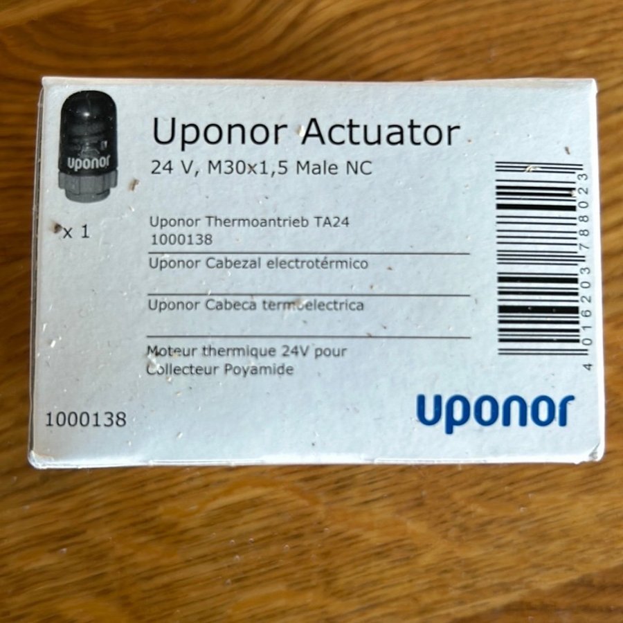 Uponor Aktuator 24V, M30x1,5 Male NC