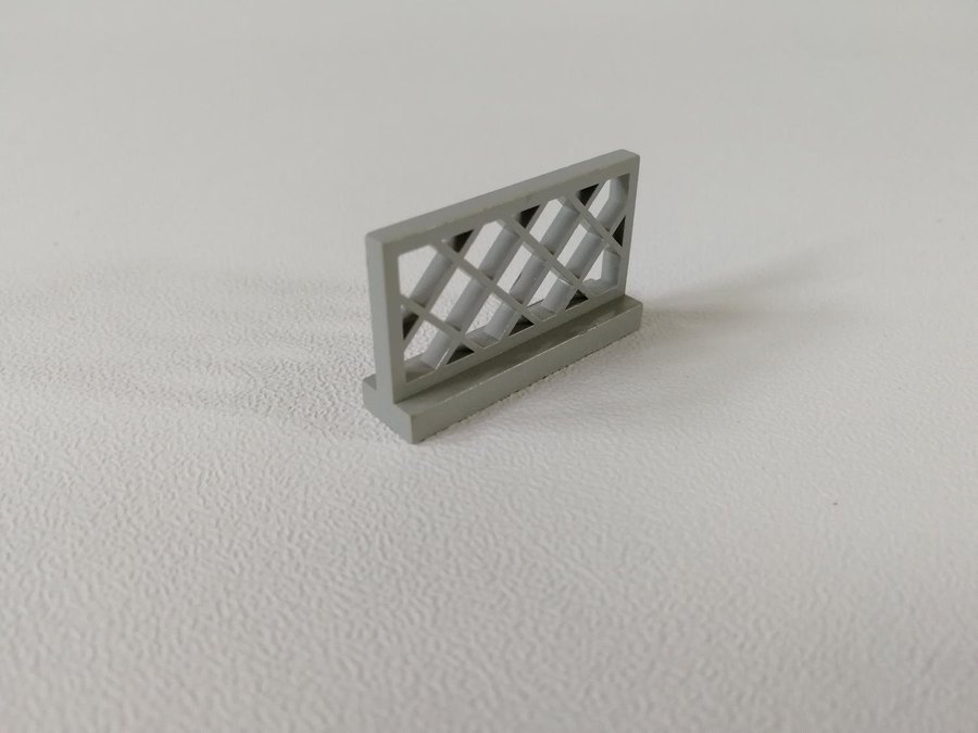 Lego - staket - fence - 1x4x2 - part 3185 - ljusgrå (old light gray)