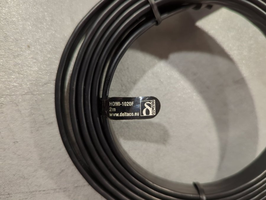 Deltaco HDMI-1020F HDMI-kabel 2 m HDMI 3D kompatibilitet High speed med Ethernet