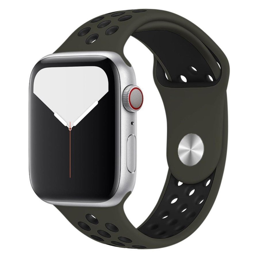 Sportband 38/40/41/42mm (M/L) Apple Watch Armband - MÖRKGRÖN / SVART