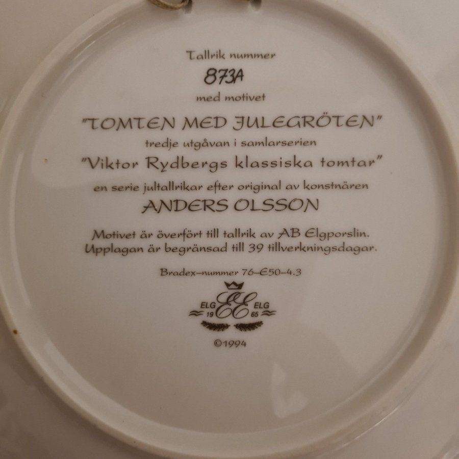 Tomten med Julgröten 1994, VIKTOR RYDBERG