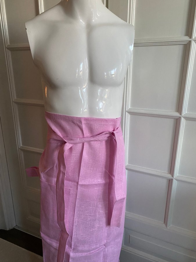 NYTT Linneförkläde Lovely Linen - Rosa 895kr