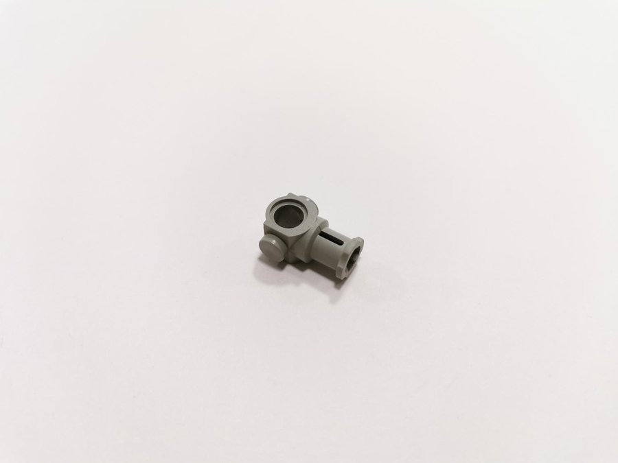 Lego - technic - fäste - connector - part 3651 - ljusgrå (old light gray)