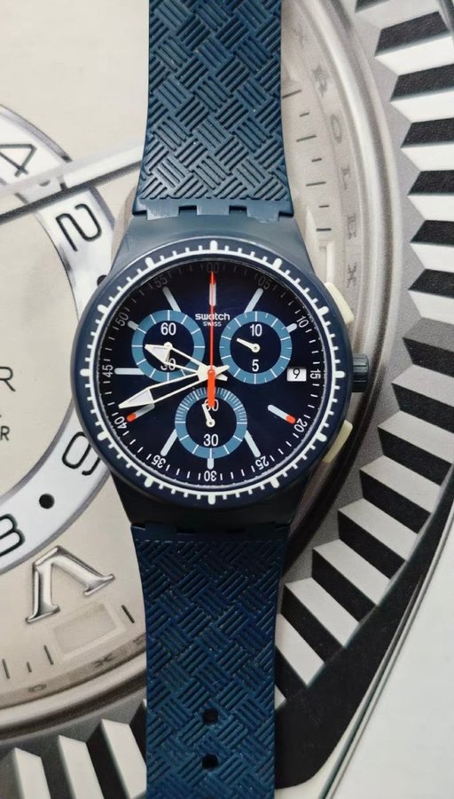 Swatch Irony Chrono Blue Dial Watch