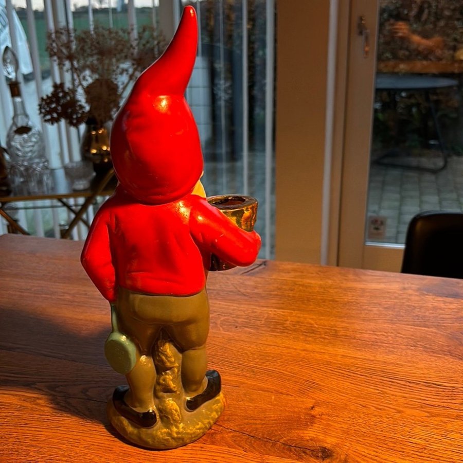 Gammel terracotta nisse Figur