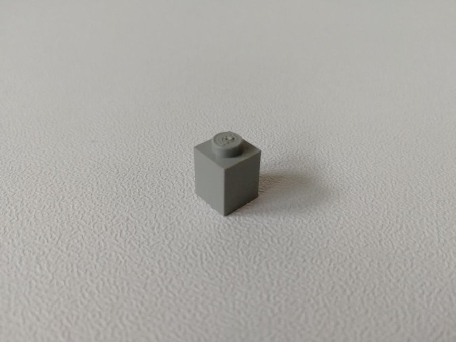 Lego - bit - bas - brick - 1x1 - part 3005 - ljusgrå (old light gray)