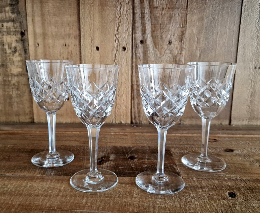 Kristallglas likörglas starkvinglas 4 st Bror Kosta Boda retro vintage