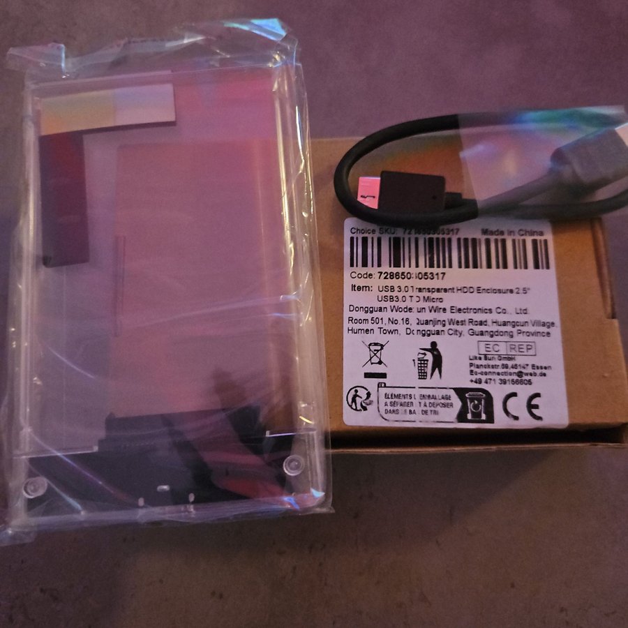 USB3.0/3.1 SATA 2.5" HDD/SSD Enclosure