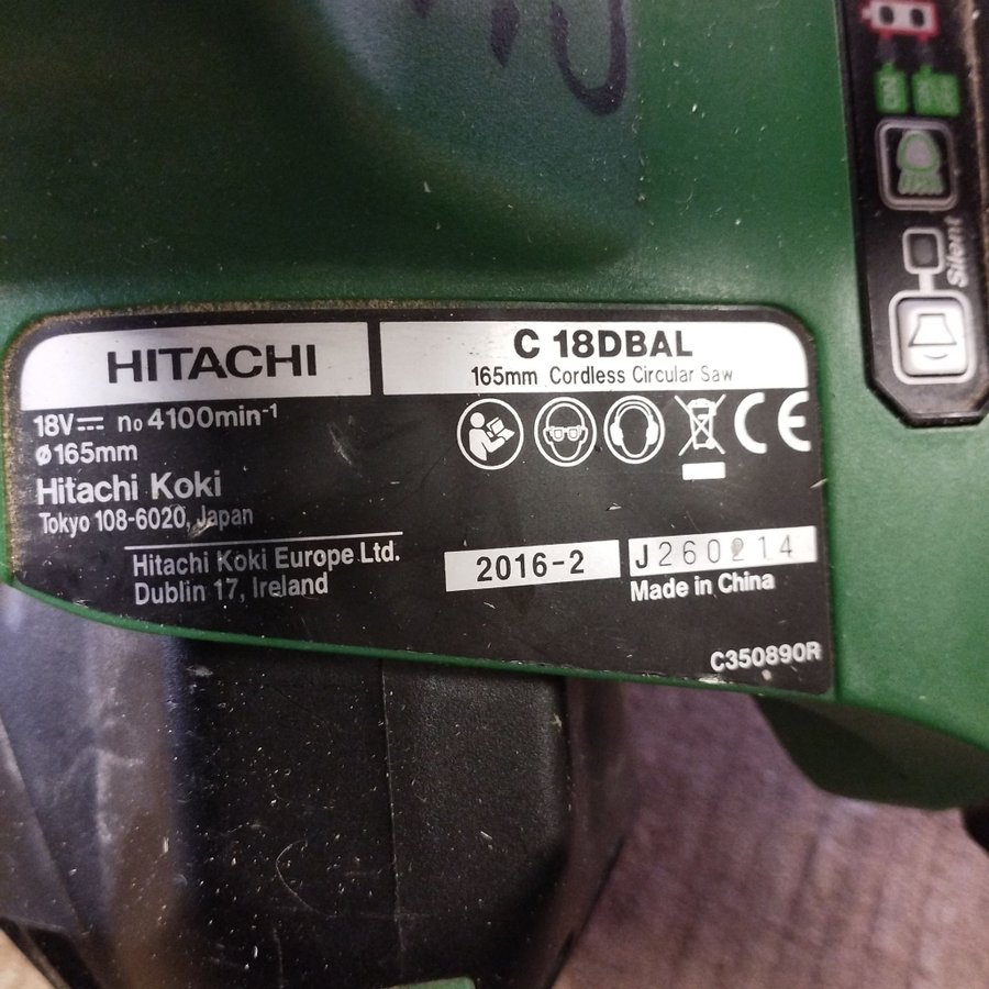 Hitachi C18DBAL 165mm cirkelsåg