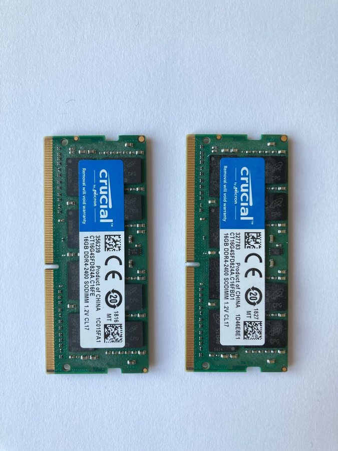 Crucial RAM 32GB Kit (2x16GB) DDR4 2400 MHz CL17