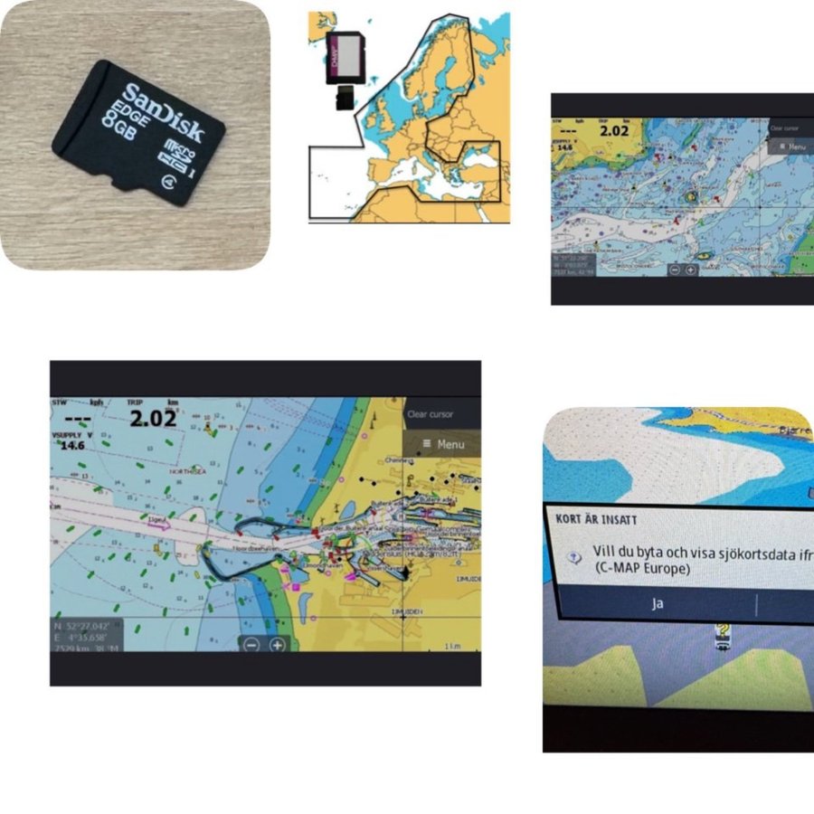 C-MAP DISCOVER KARTA microSD HELA EUROPA KUST+INLANDSVATTEN 2021 Version