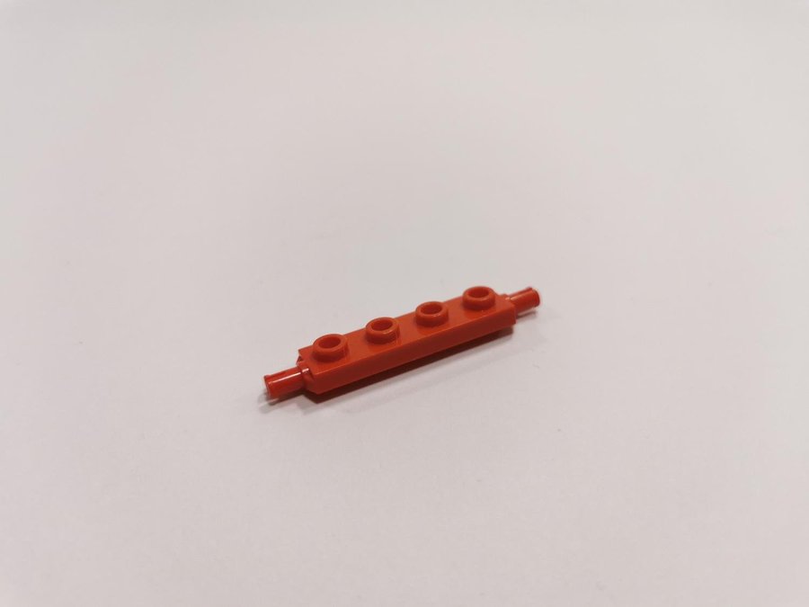 Lego - plate - fäste - pin - 1x4 - part 2926 - röd