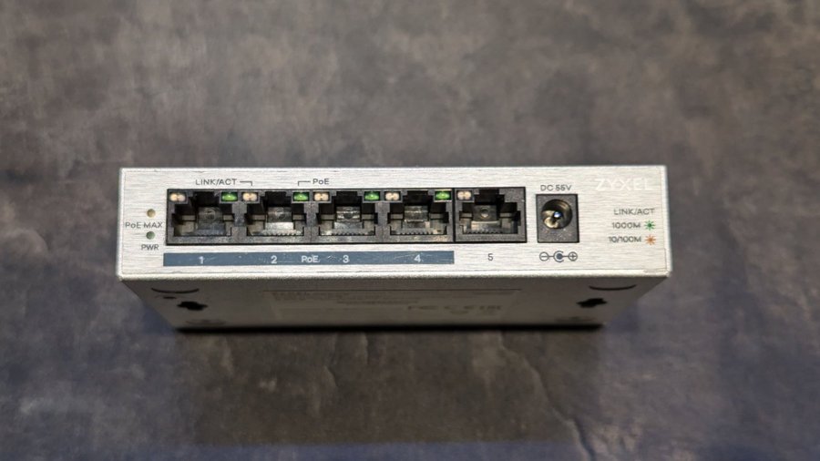 ZYXEL GS1005HP 5-Port Gigabit Unmanaged PoE Switch