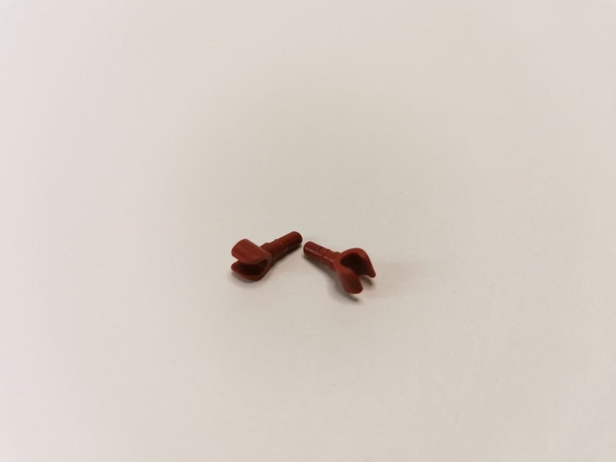 Lego - tillbehör - händer - hand - part 3820 - 2 st - vinröd (dark red)