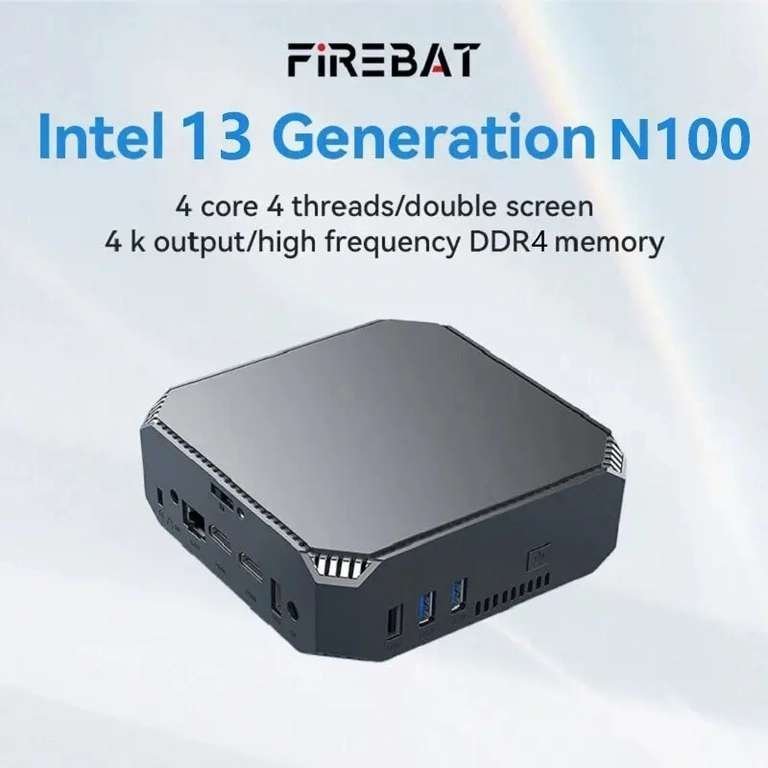 Mini PC Firebat Intel N100, 16 GB ram, 256GB NVMe + 480 GB SSD, Win11 PRO