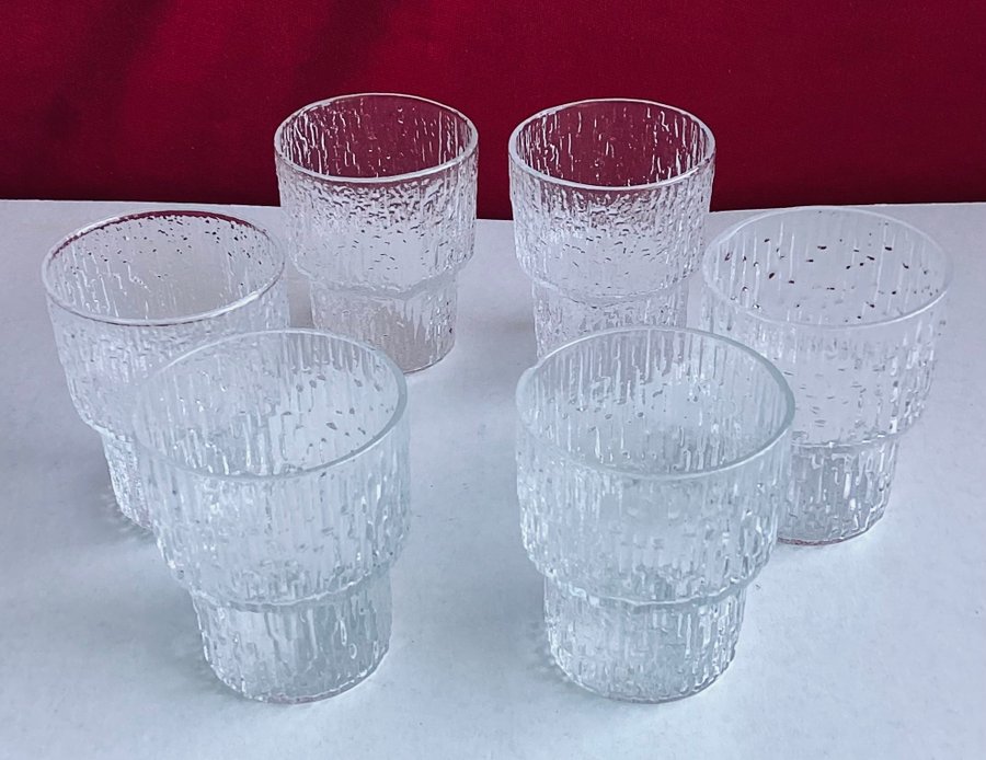 iittala- Paadar - Tapio Wirkkala - 6 st shotsglas glas