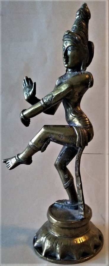 Orientalsk messingfigur