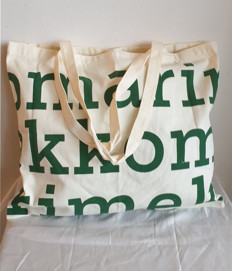 Marimekko shoppingbag- grönt tryck