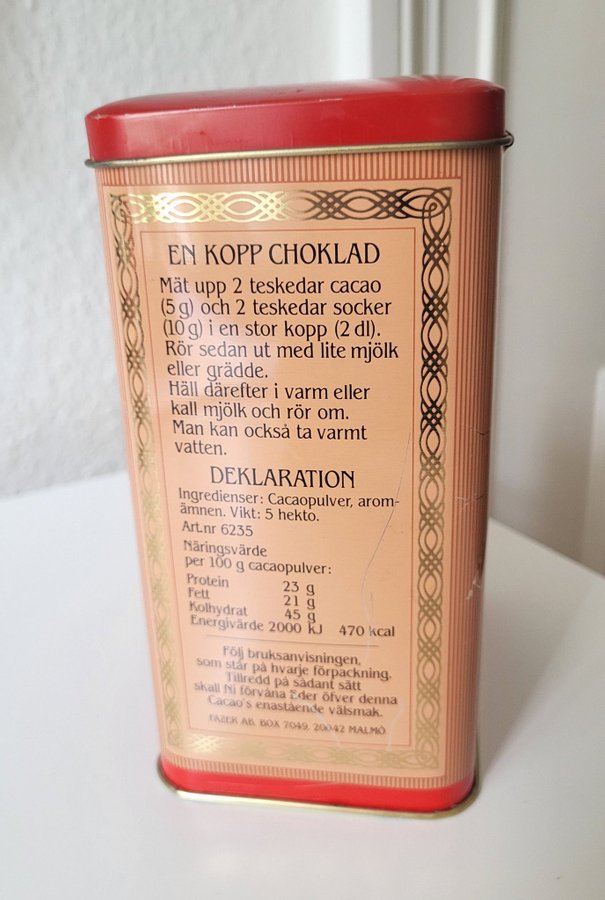 Plåtburk Ögon Cacao ögonkakao plåtburk retro kakao