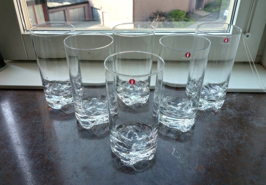 6 ST ÖLGLAS GAISSA / IITTALA !