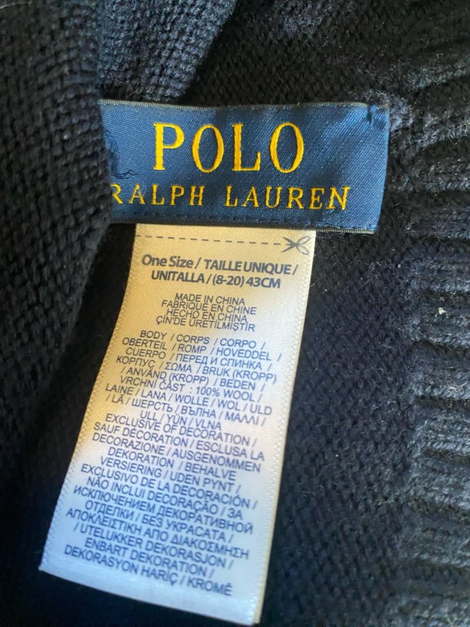 Polo Ralph Lauren mörkblå mössa, storlek ONE SIZE