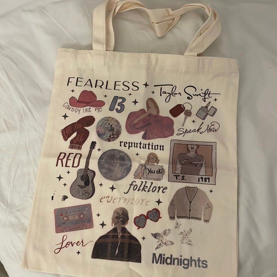 Taylor Swift Fans Inspiration Self Print Jute Bag Tote Bag