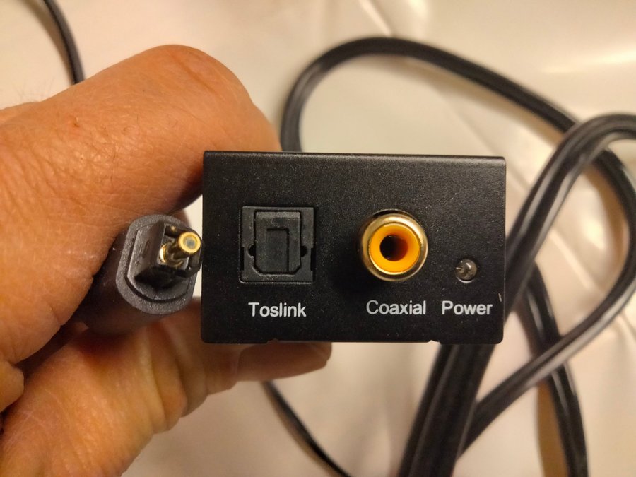 Toslink Omvandlare Converter från optisk till analog signal