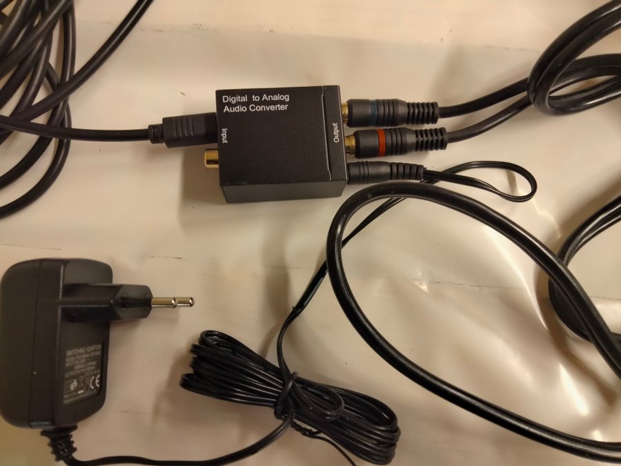 Toslink Omvandlare Converter från optisk till analog signal